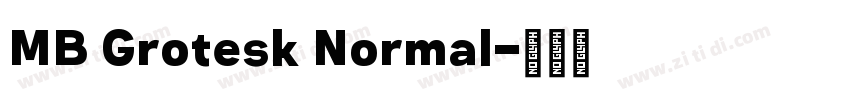 MB Grotesk Normal字体转换